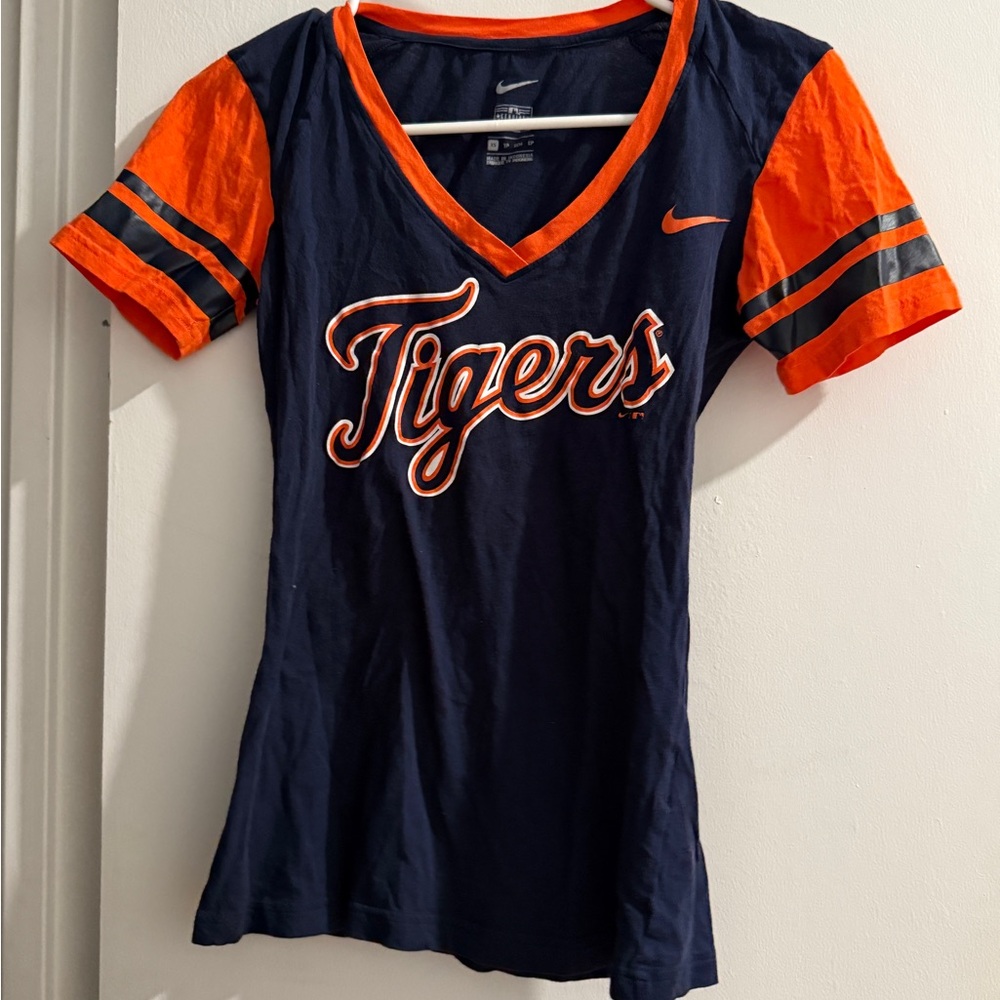 Nike Navy and Orange Tigers Tee